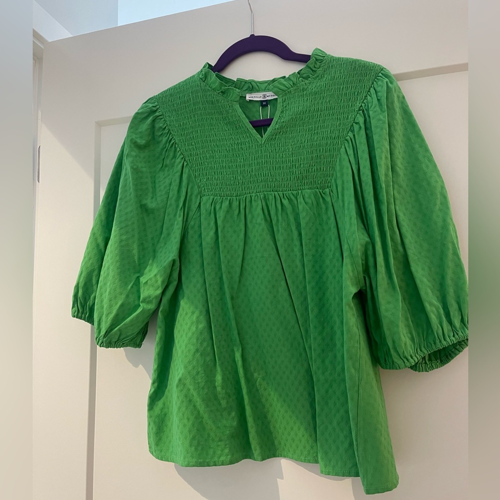 Never worn green blouse size M